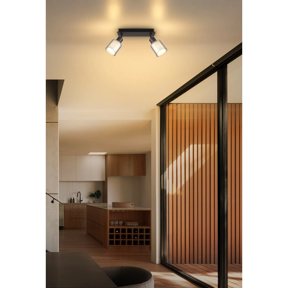 Lampe de plafond à design Villegas Deux pistolets légers en métal Globo 9007371572946