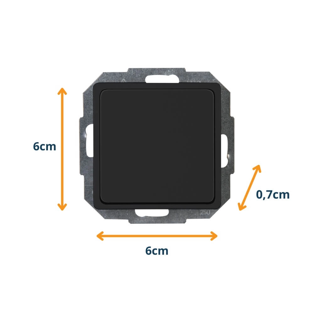 Plaque aveugle Paris noir Lyora 4008224657167