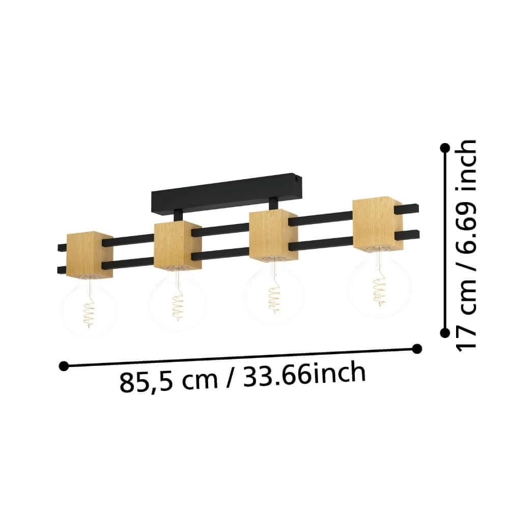 Plafonnier élégant Levantara 4 lumières Stars of Light 9008606243105