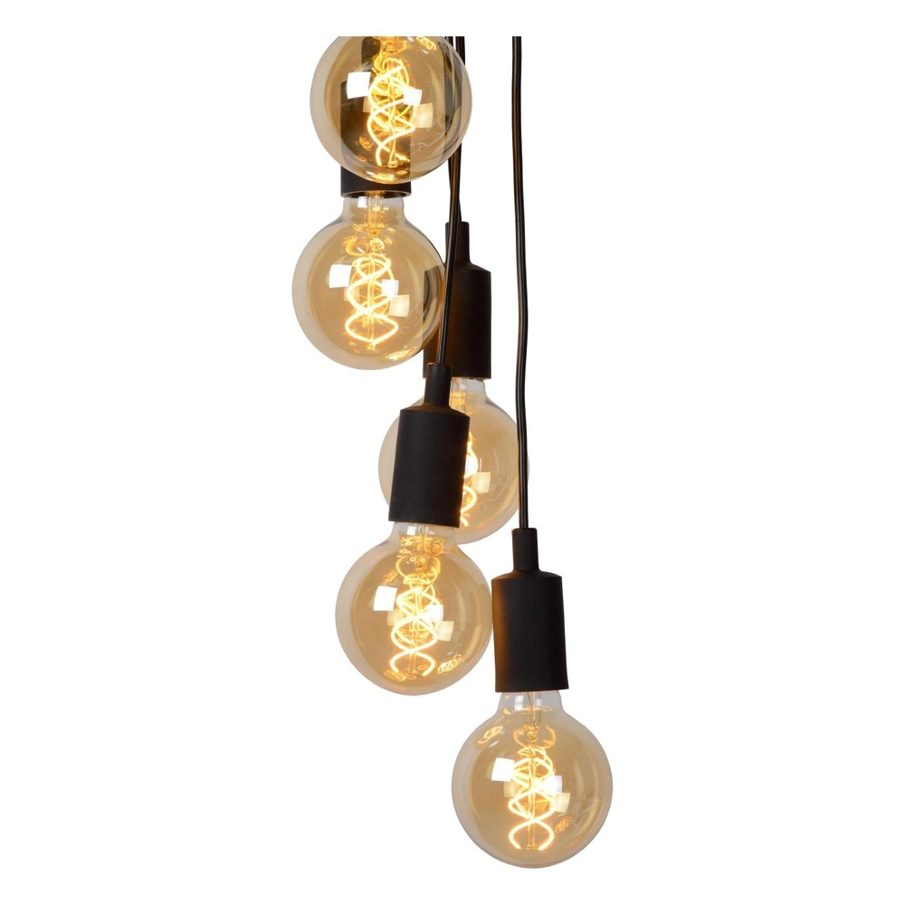 Lampe suspendue à 7 lampes Fix Noir Lucide 5411212082879