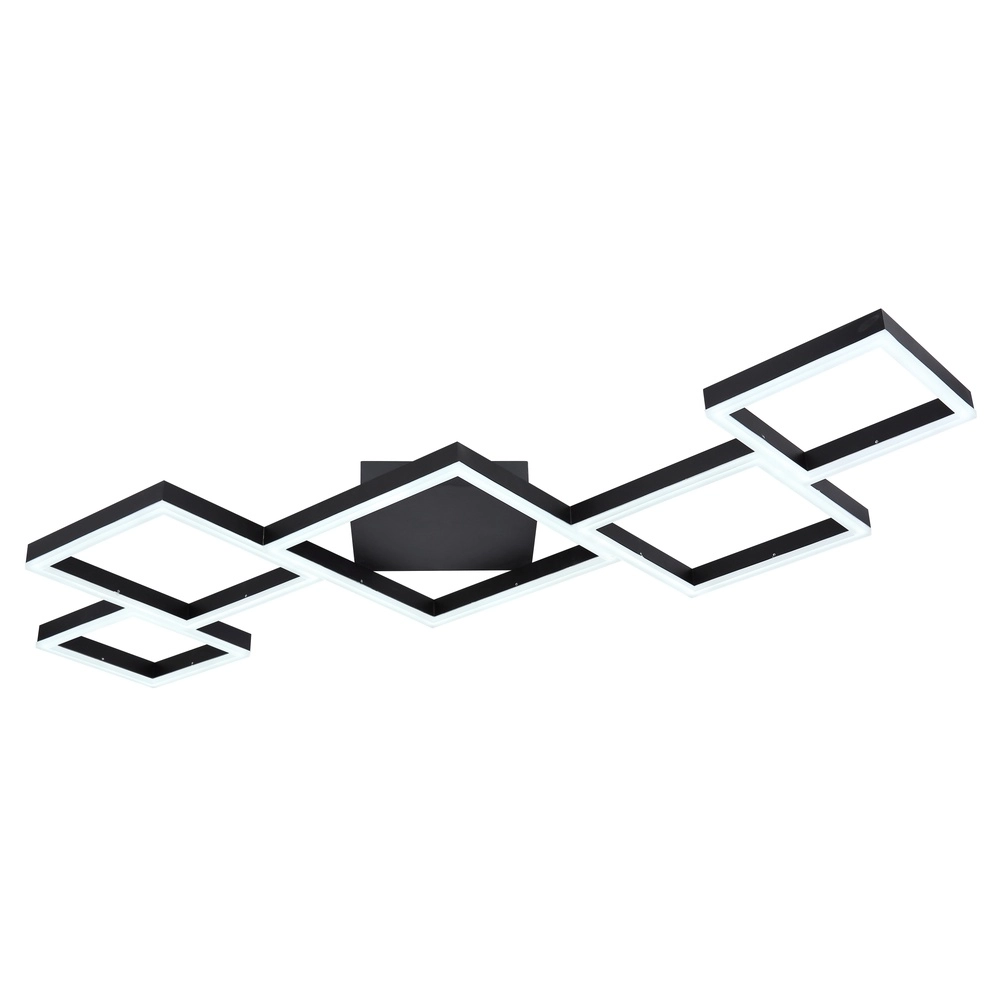 Lampe de plafond moderne Kurio carrés noirs Globo 9007371411788