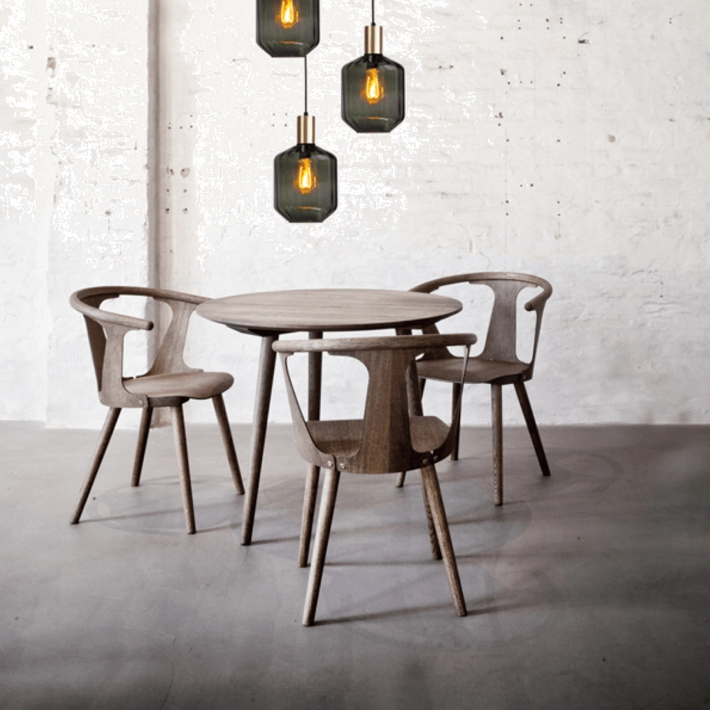 Suspension loft 3 lumières - or - Porto avec verres verts Jagger Masterlight 8718121270845