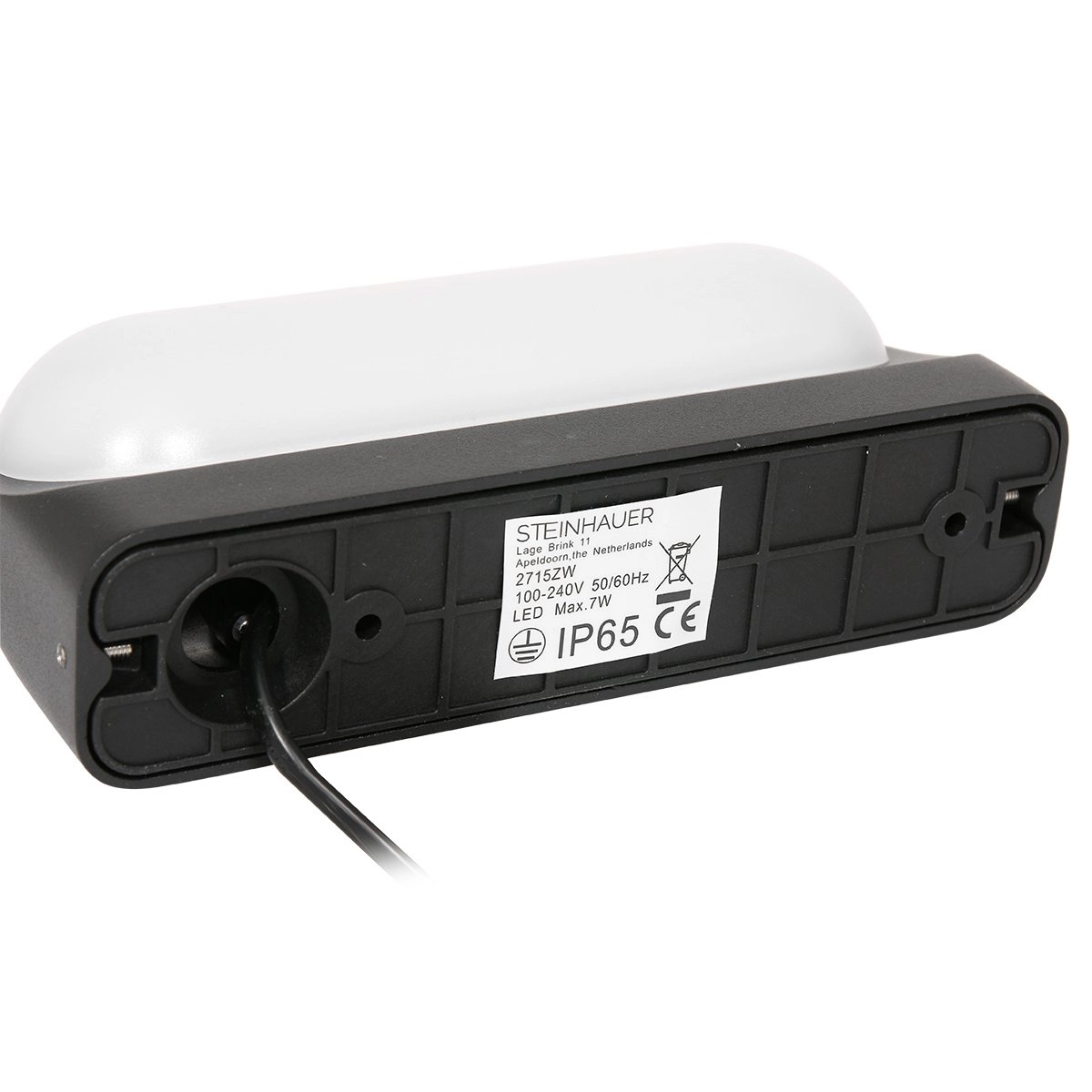 Applique d'extérieur noire Dosko 18 cm Steinhauer 8712746133165