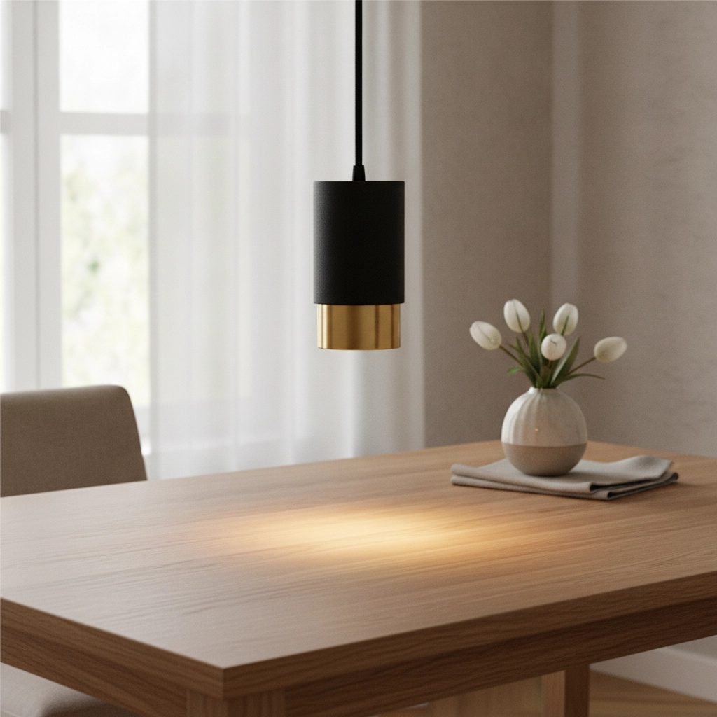 Suspension Pongo S simple 10.8cm noir avec or