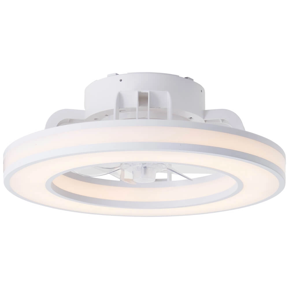 Ventilateur de plafond blanc Mondello avec lampe RGB Brilliant 4004353453304