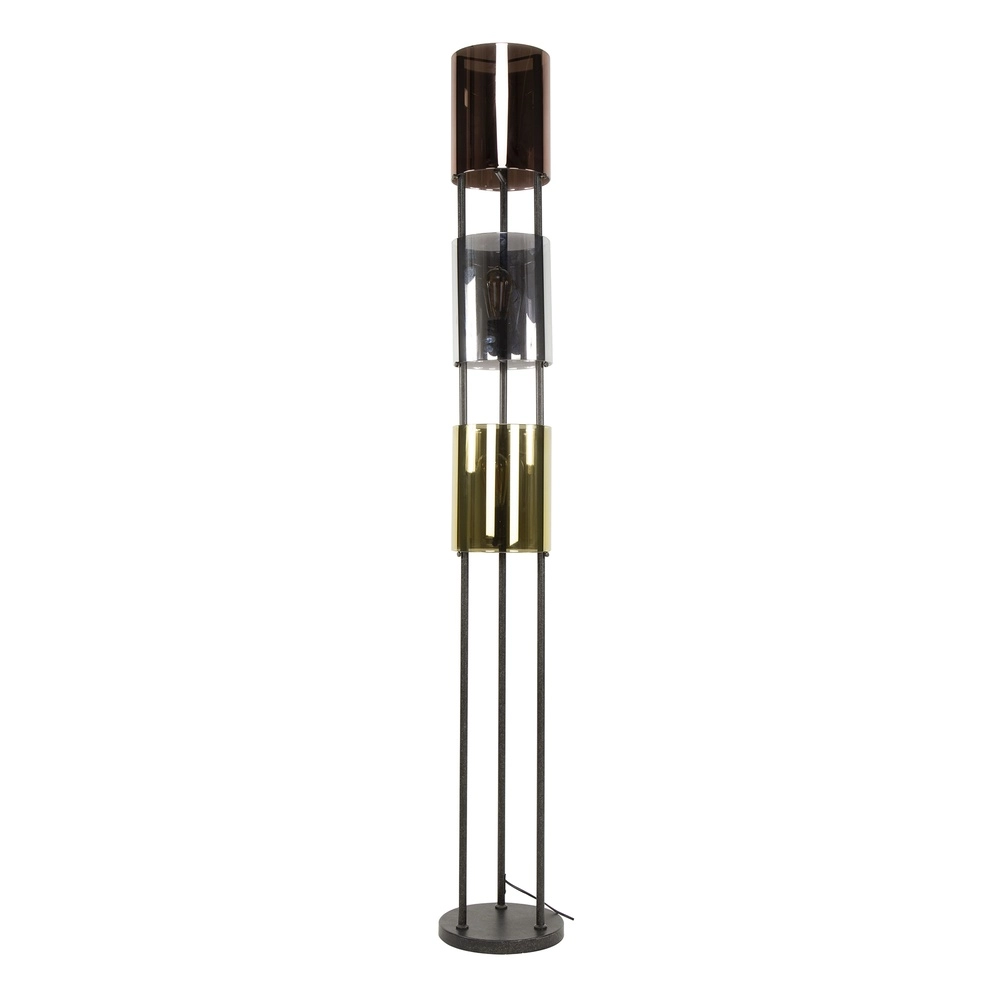 Lampe de pied en verre Lucente Verre coloré - 3x E27 Lyora 8716803511491
