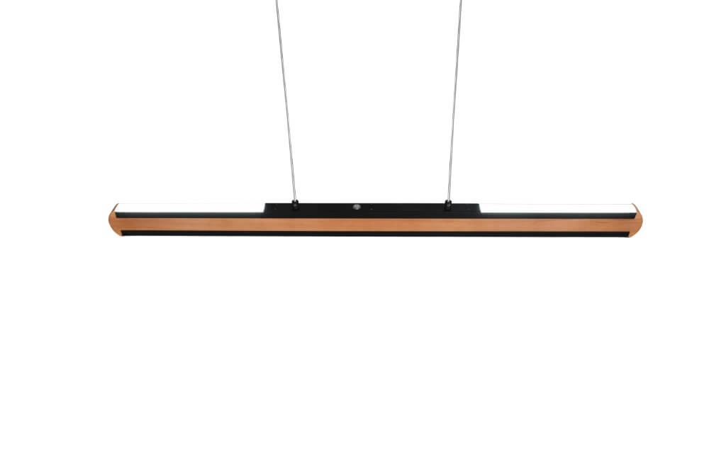 Lampe suspendue Deacon bois marron avec du noir Trio 4017807505474