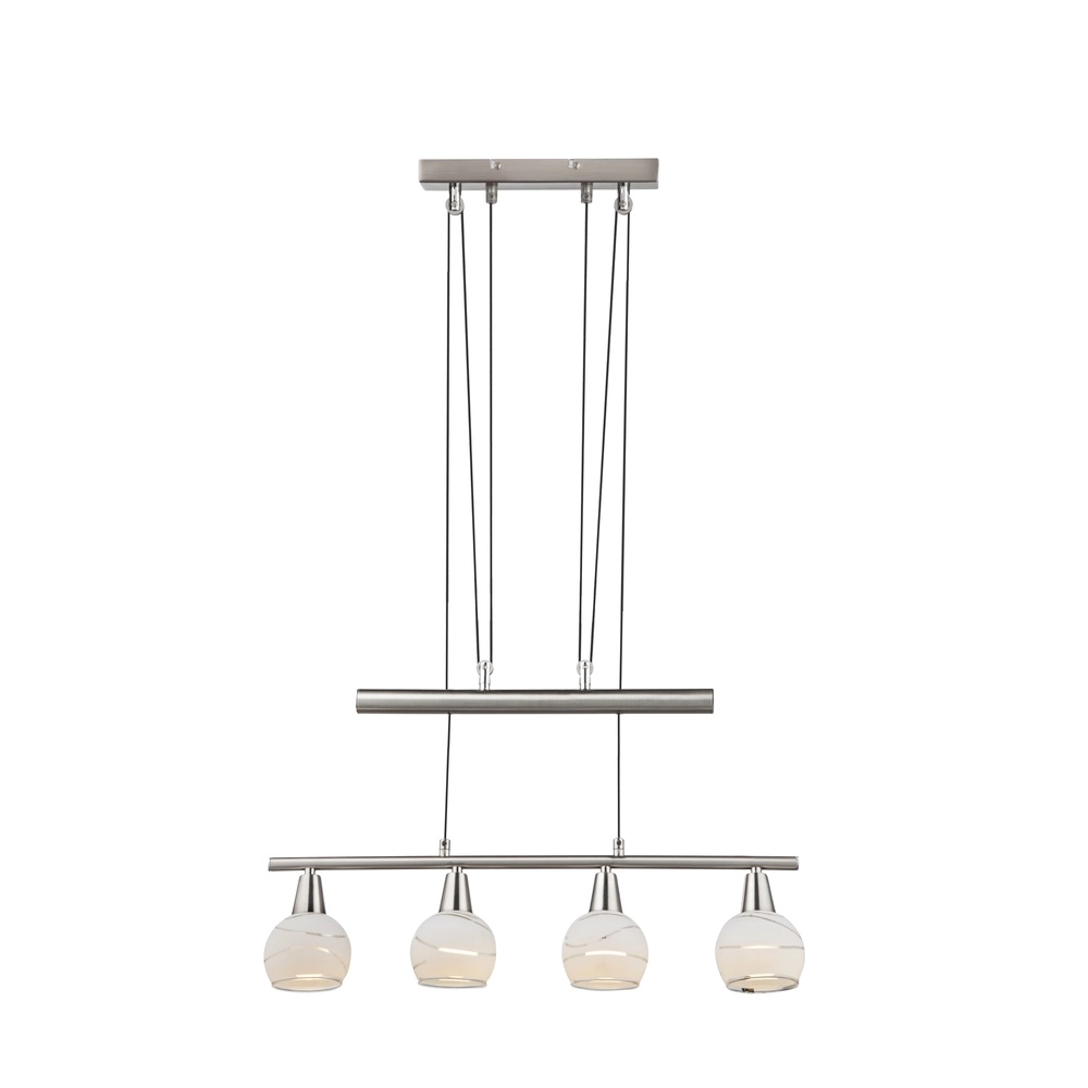 Lampe suspendue Elliott Nickel 4-léger