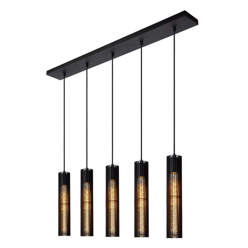 Lampe pendante de conception Lionel Noir à 5 lumières Lucide 5411212730435
