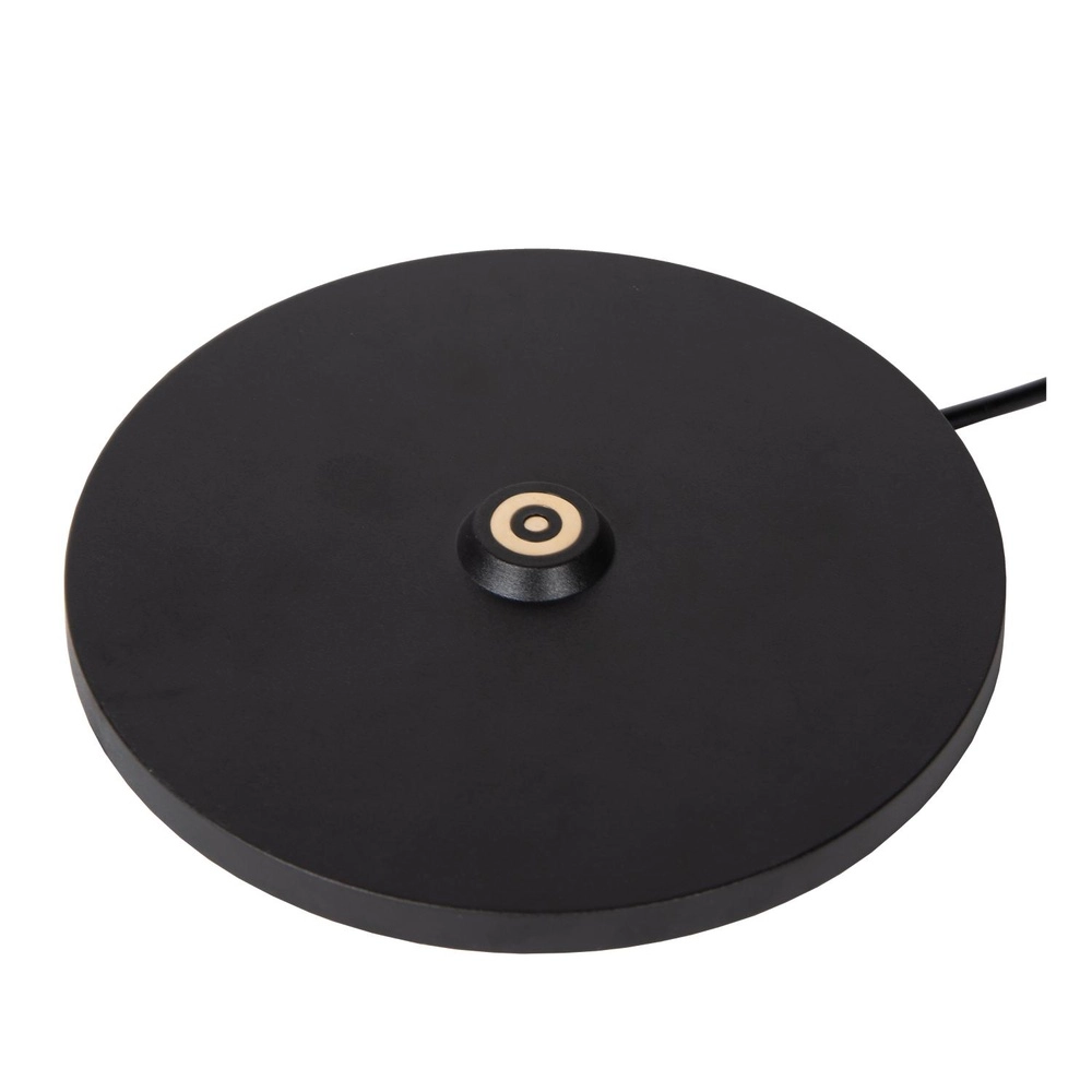 Lampe de table rechargeable Justine Noir avec station de recharge Lucide 5411212272171