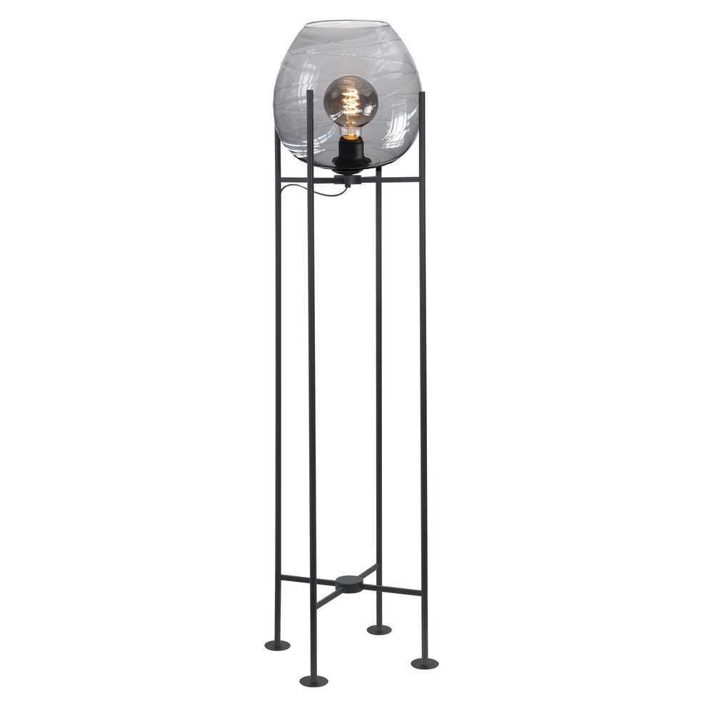 Lampadaire Fantasy noir avec verre fumé 101cm Lampadaire Fantasy noir avec verre fumé 101cm