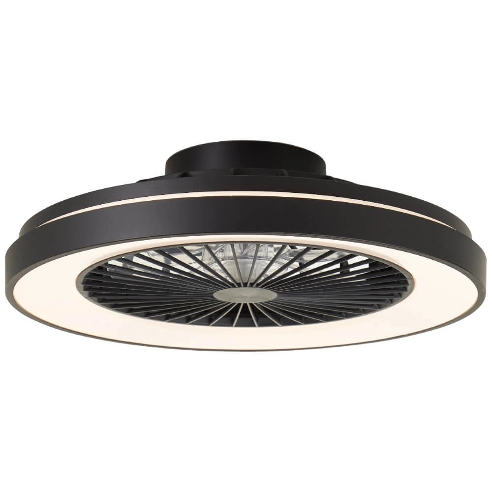 Ventilateur de plafond noir Mazzaro avec lampe RGB - 48cm Brilliant 4004353428449