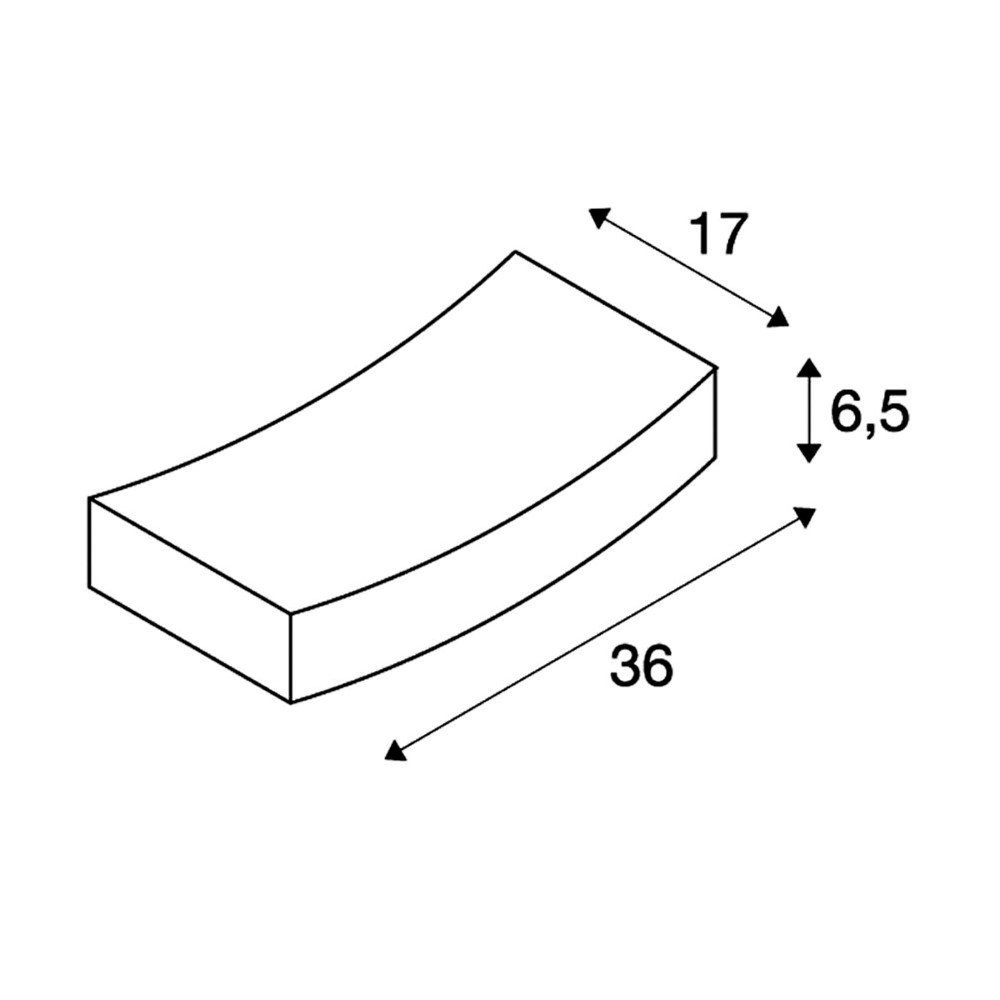 Applique murale GL 102 Curve moderne SLV 4024163093514