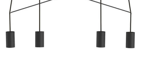 Lampe suspendue 4 lumières Imbria noir Lyora 5903139919296