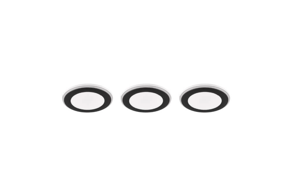 Spots encastrables noirs Argus lot de 3 Spots encastrables noirs Argus lot de 3