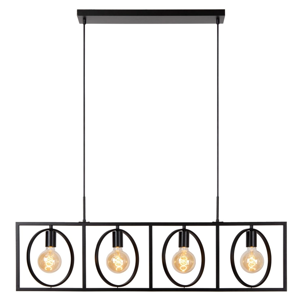 Lampe pendante unique Suus 4 feux noirs Lucide 5411212010872