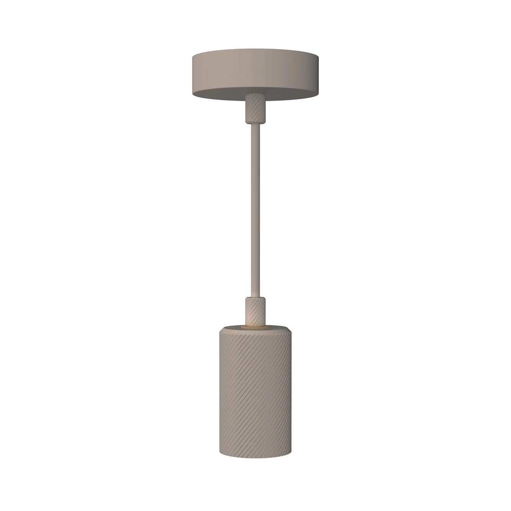 Lampe pendante brun sable Alix Wave 5m simple