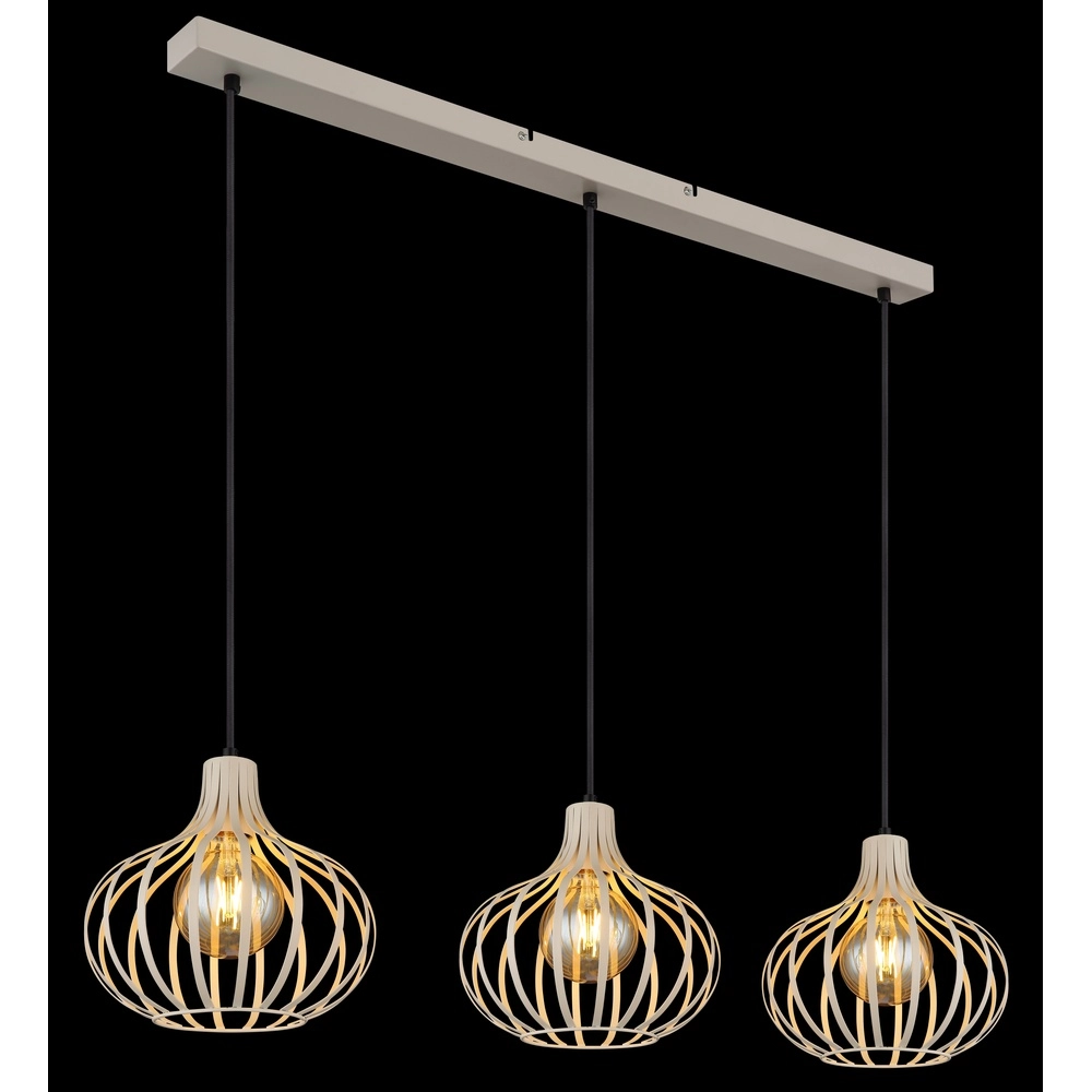 Lampe pendante de conception Mateo Crème 3 lumières Globo 9007371519880