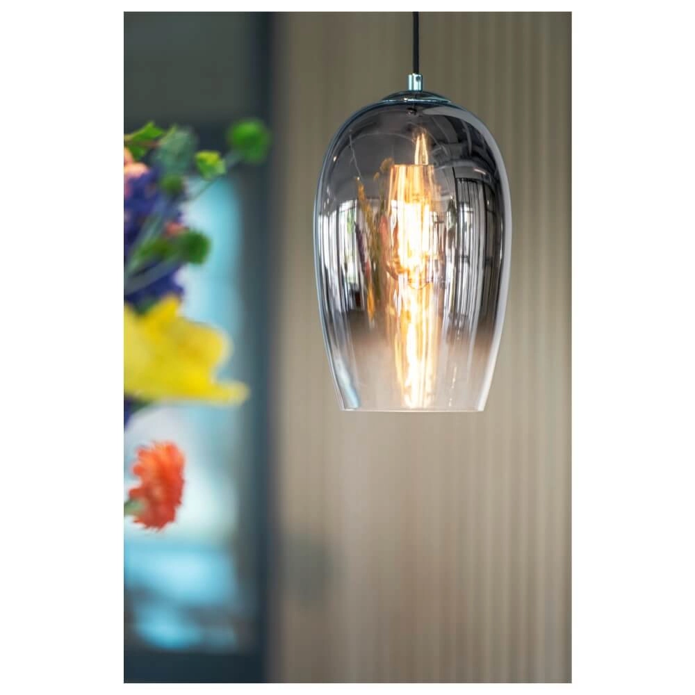 Lampe à suspension en verre Pantilo verre fumé - Ø 18cm SLV 4024163266420
