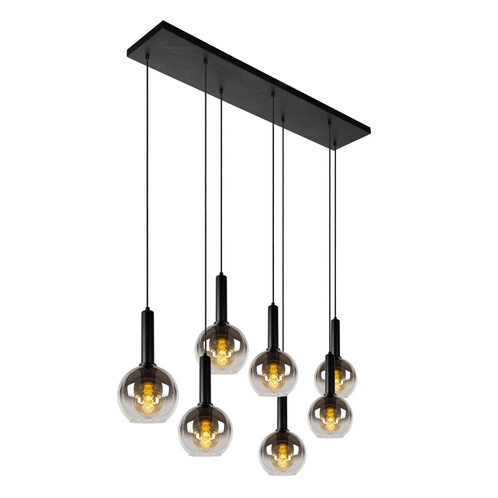 Lampe suspendue Marius Noir à 7 lumières Lucide 5411212452221