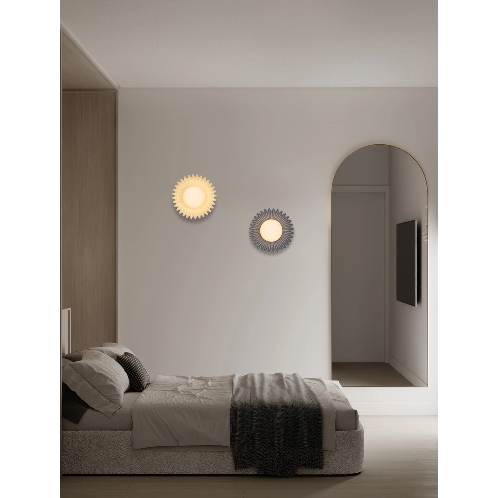 Applique murale Petel bleu avec verre blanc Lyora 5212017483966