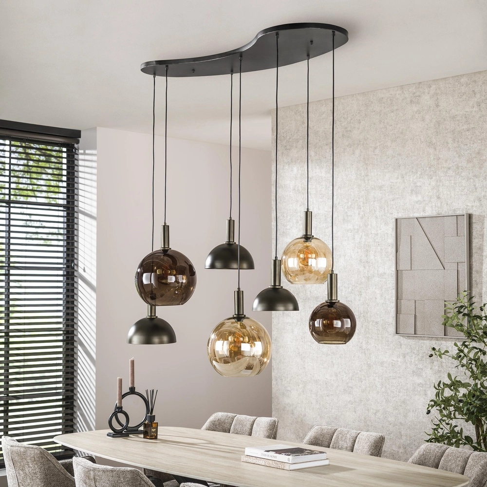 Lampe suspendue Cluster avec des cagoules mixtes Lyora 8716803511750