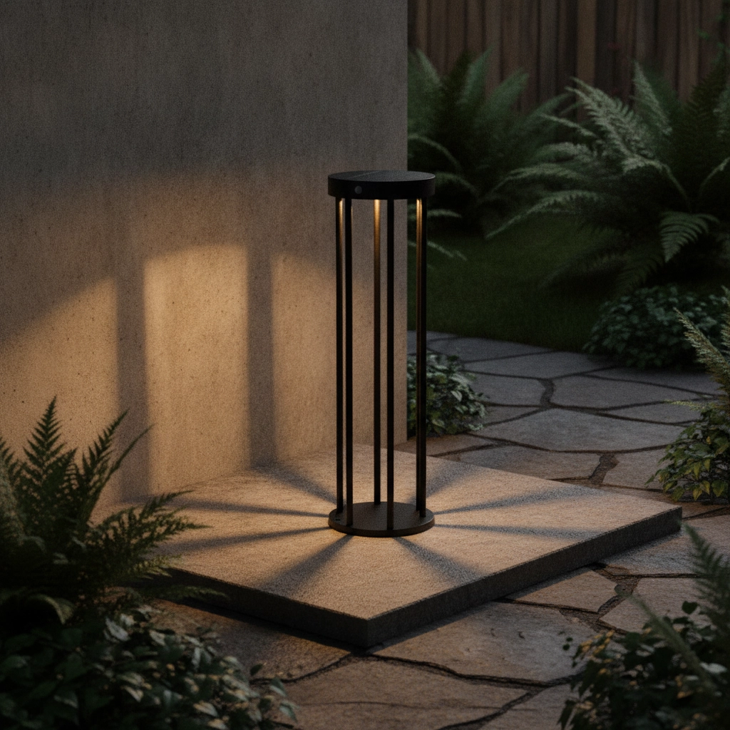 Lampe de jardin solaire Aigo anthracite 50cm