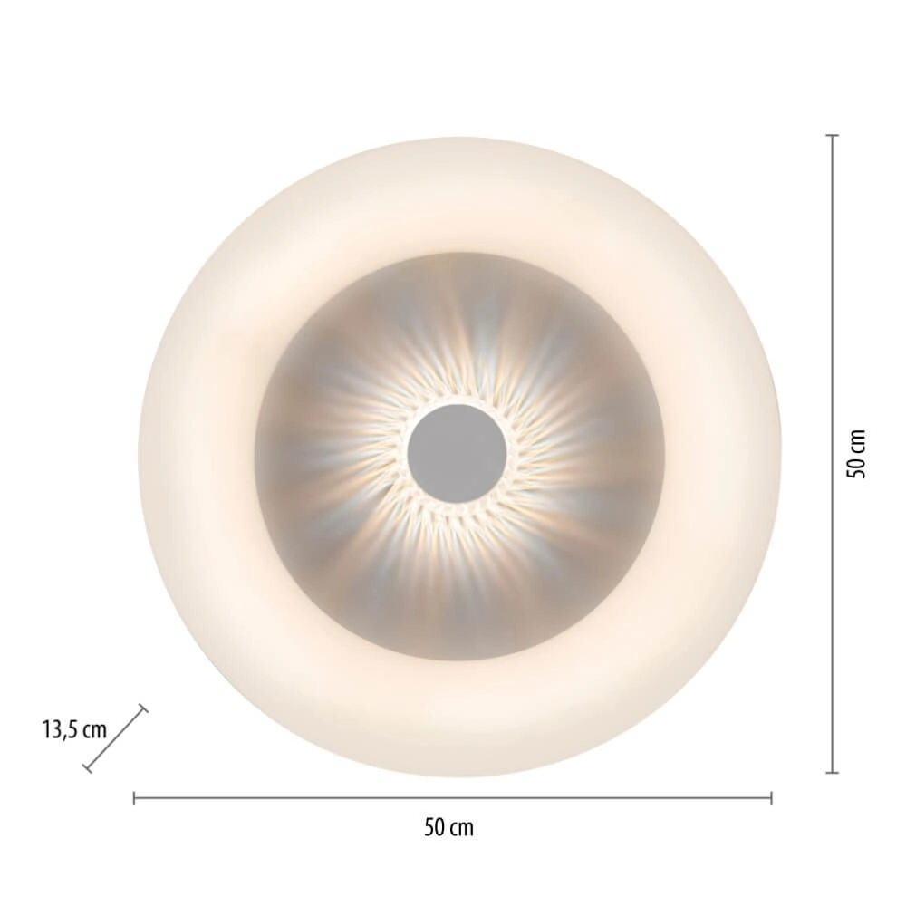 Plafonnier rond Vertigo blanc Ø 50cm Just Light 4043689992408