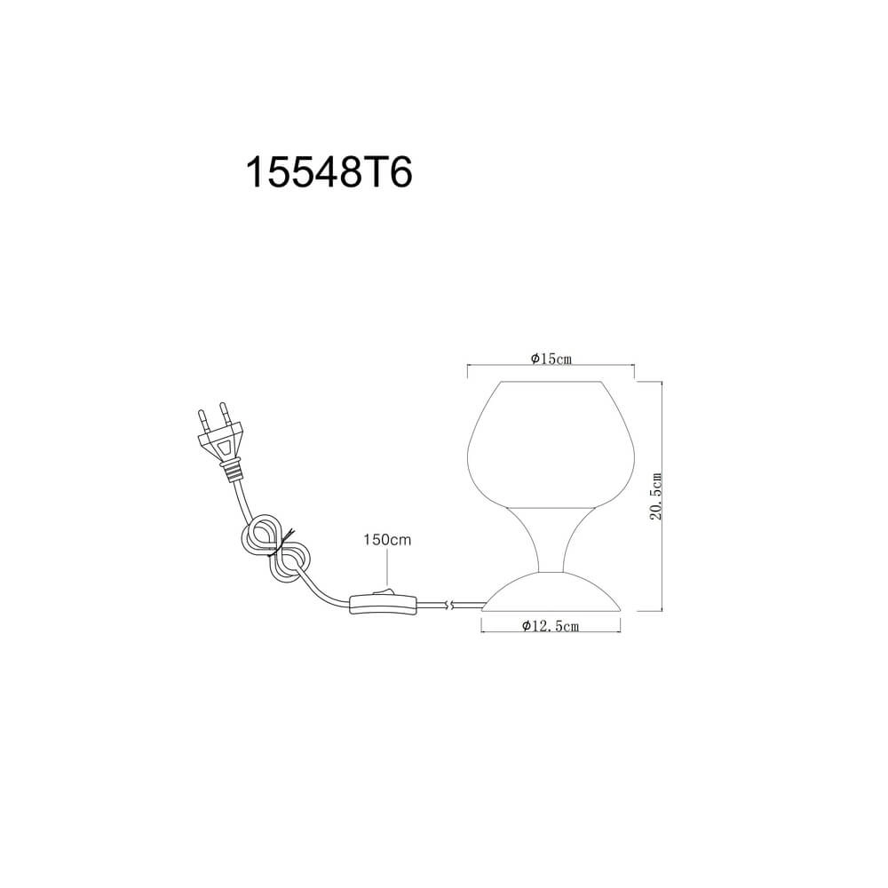 Lampe de table en bronze Maxy avec verre rouge Ø 15cm Globo 9007371471935
