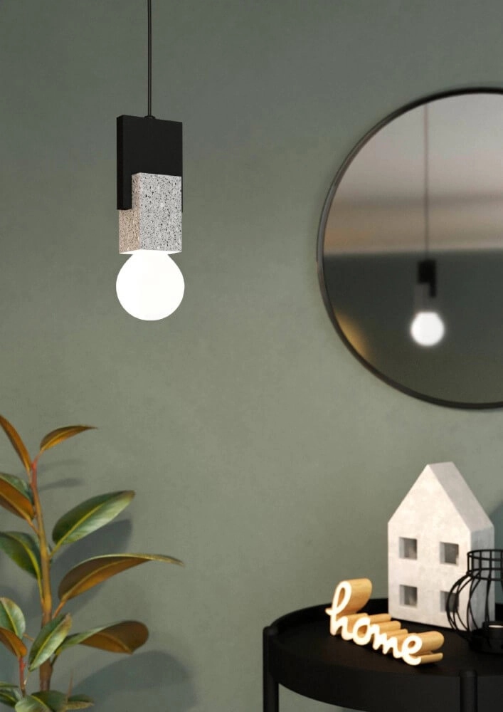 Lampe suspendue noire Lobatia Eglo 9002759995317