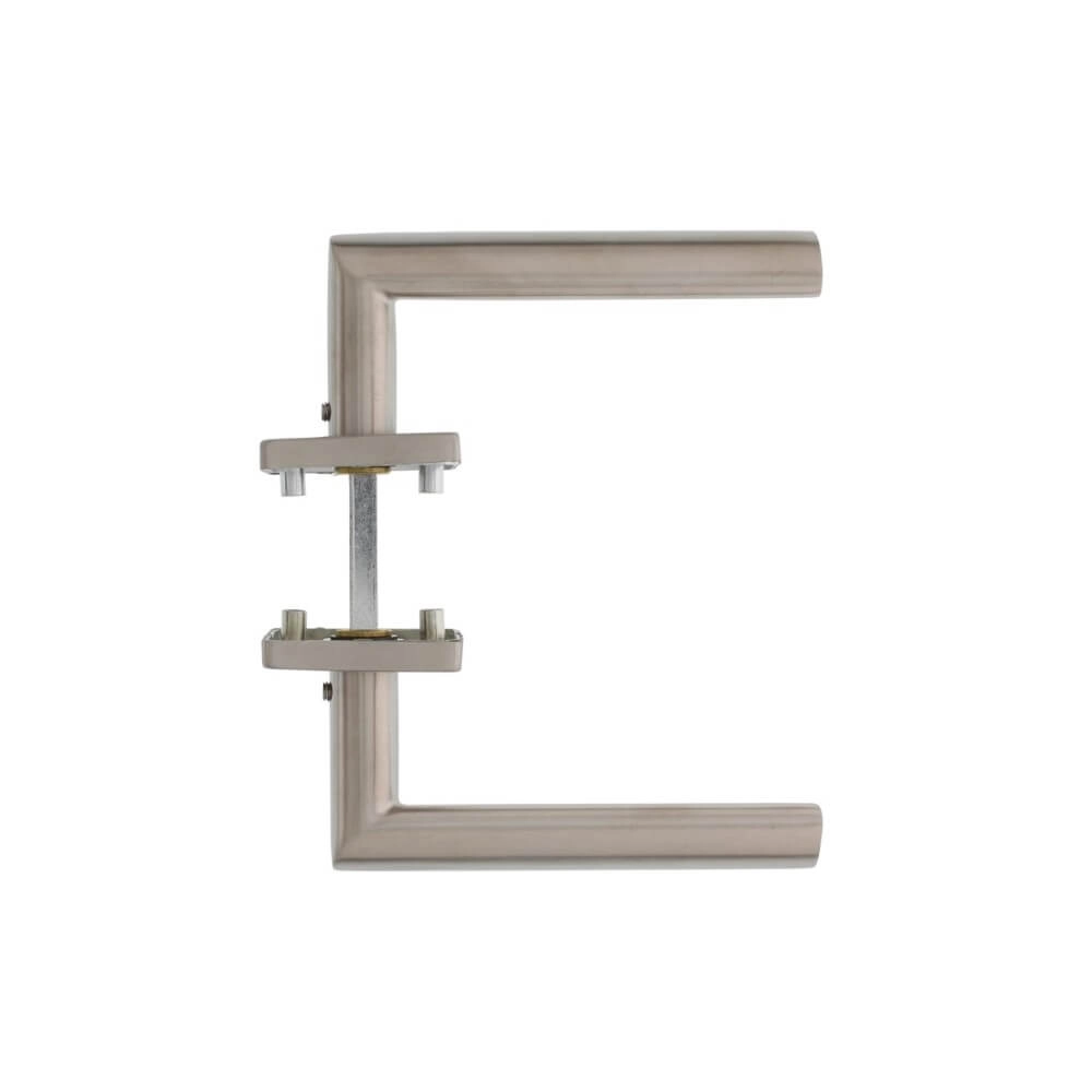 Poignée de porte ovale élégante Hoek 90 Rosace carrée en acier inoxydable Intersteel 8714186127742