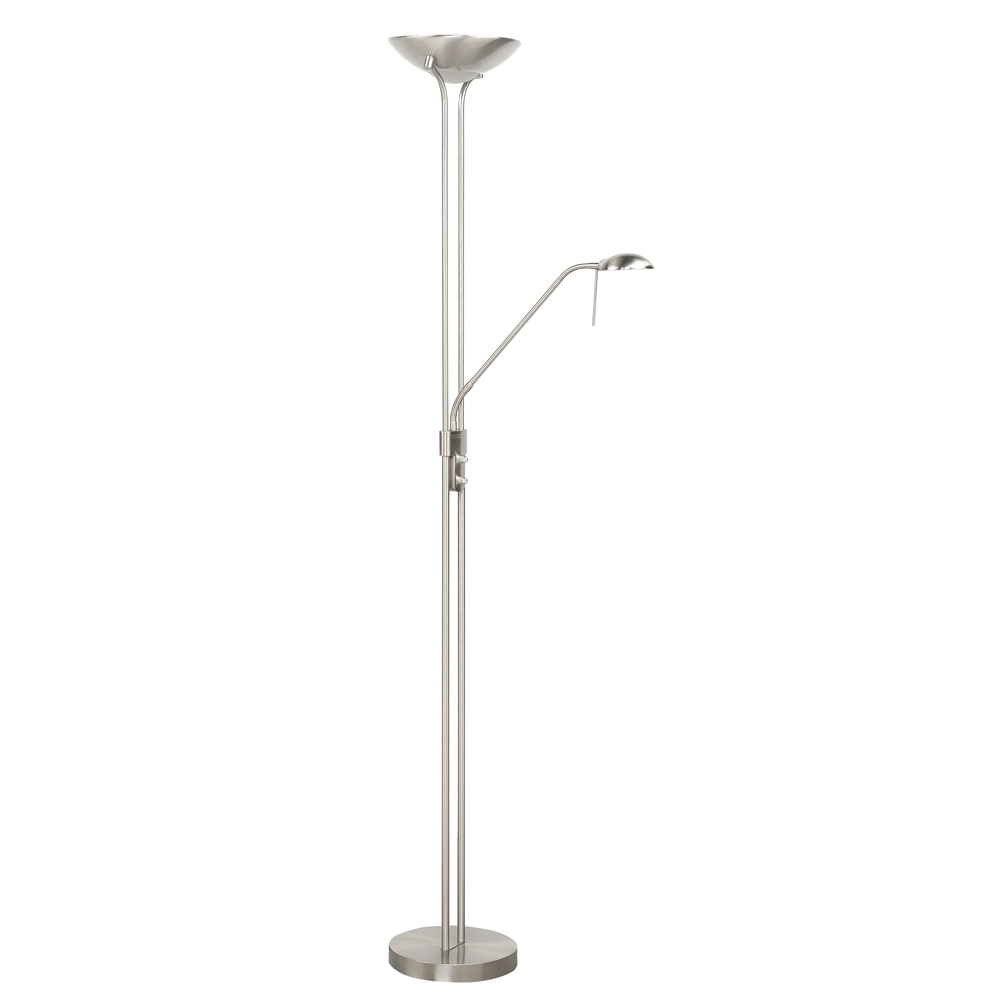 Lampe de lecture classique Luna nickel Ø 26cm