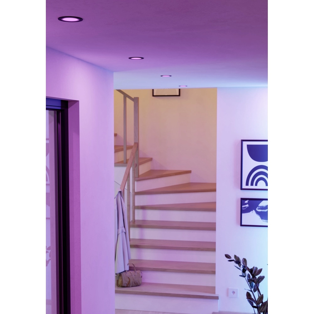 Tache en retrait Zigbee Carosso-Z Noir - rond Eglo 9008606259809