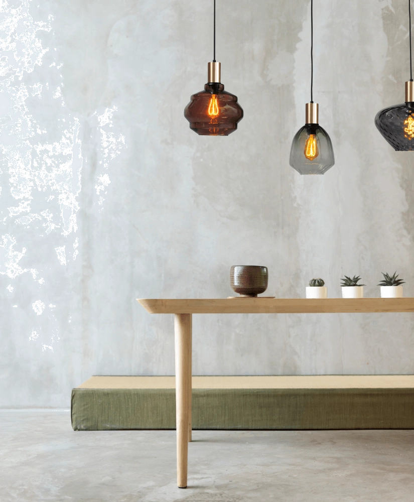 Lampe suspendue 3 lumières - dorée - Porto avec des lunettes différentes Masterlight 8718121270067