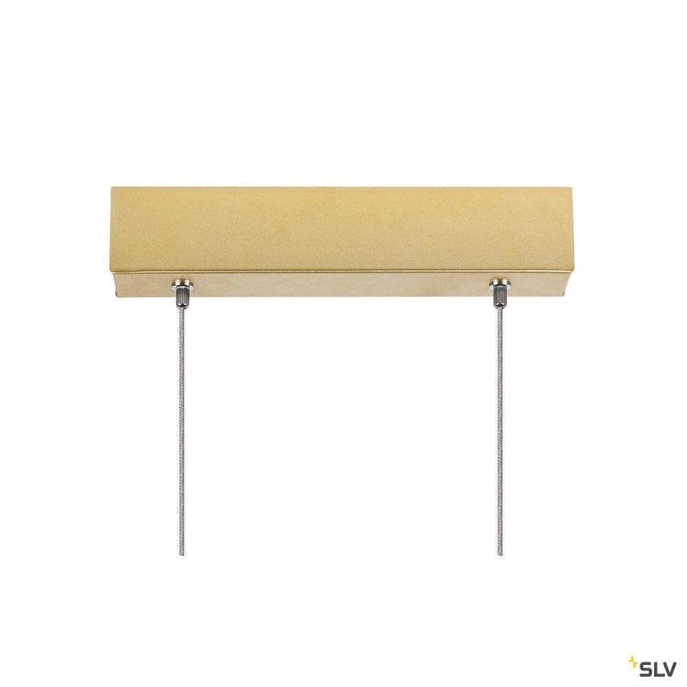 lampe suspendue de bureau One Linear 2x10w Led 140cm laiton mat SLV 4024163262668