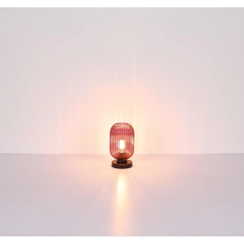 Lampe de table ronde Normy verre rouge Ø 14cm Globo 9007371450299