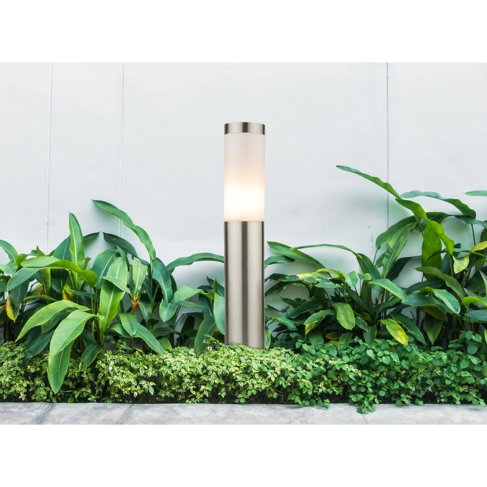 Lampe de jardin Boston Led Acier inoxydable avec blanc - 8,8W - 3000K Globo 9007371291328