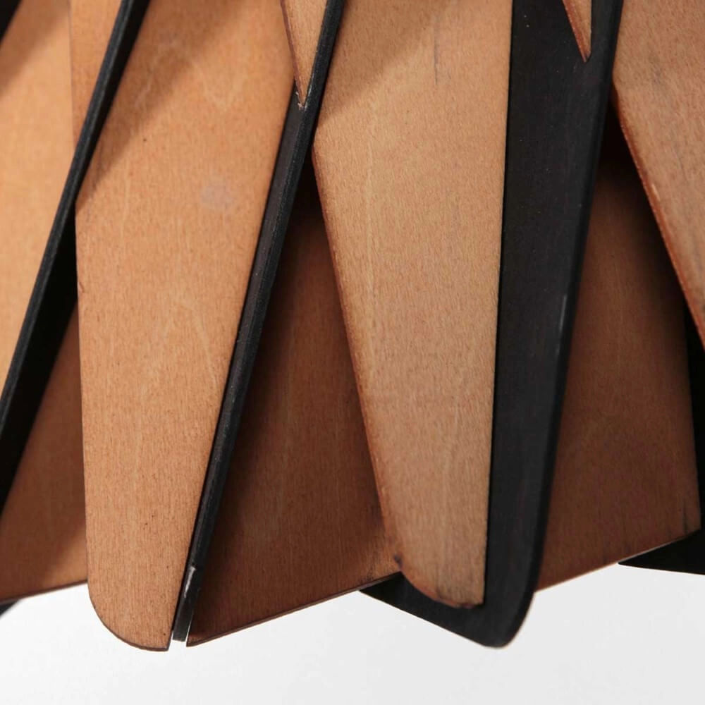 Lampe à suspension en bois noir Maze Ø 46 cm Steinhauer 8712746166293