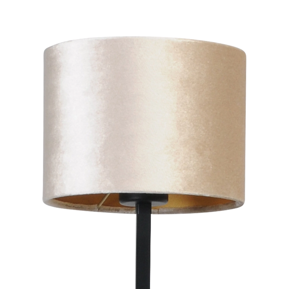 Lampe de table noire Venus avec abat-jour couleur sable Masterlight 8718121218311