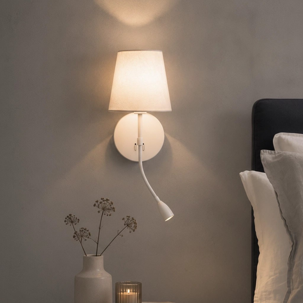 Lampe de chevet Nia blanc