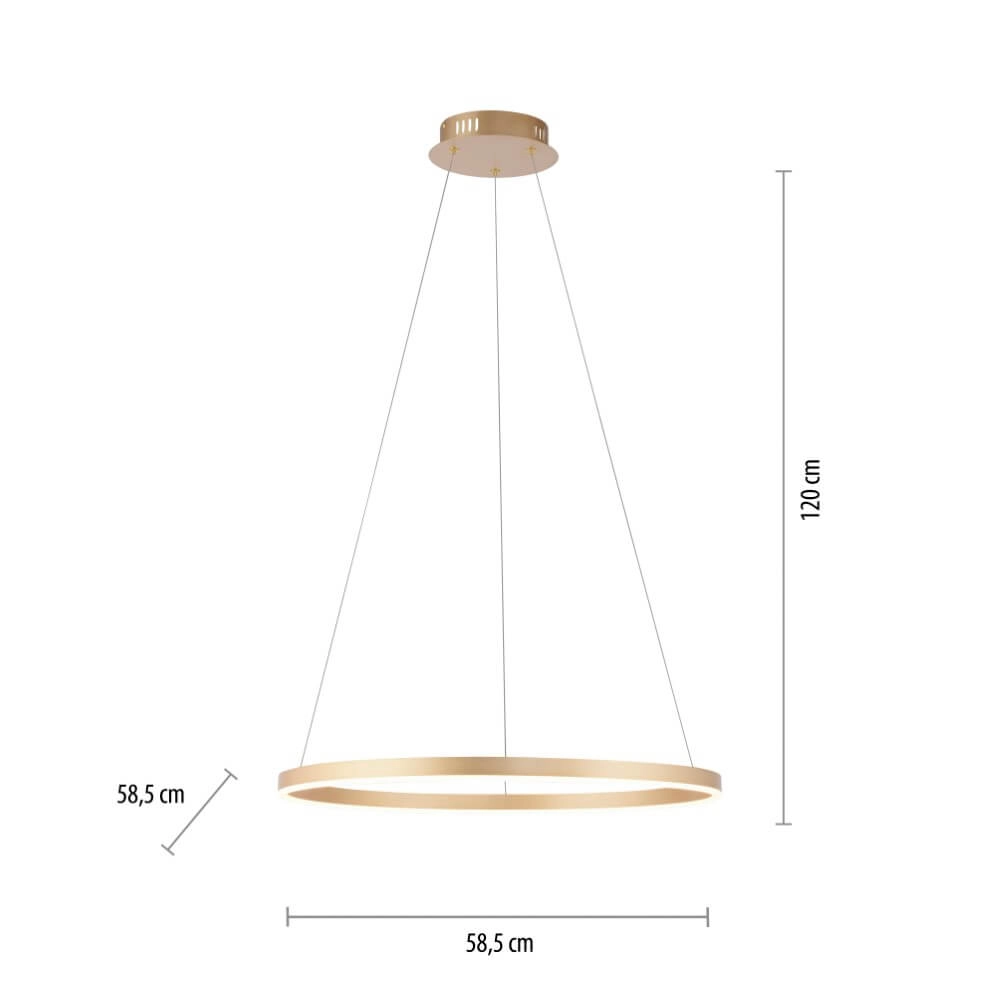 Lampe suspendue Ritus laiton Just Light 4043689985653