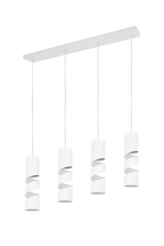 Lampe suspendue tube 4 lumières Stream blanc Trio 4017807613988