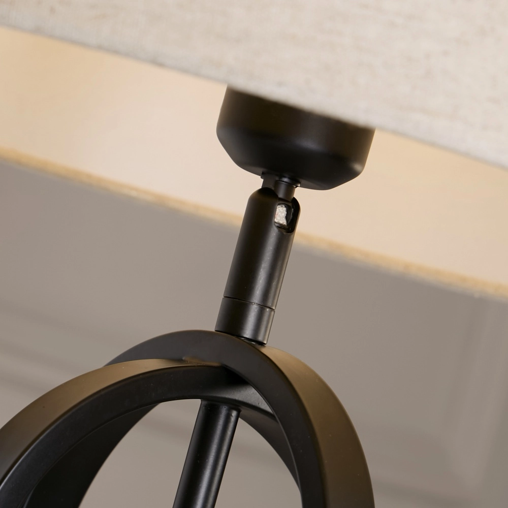 Lampe de table Chic Noir avec teinte crème Searchlight 5053423305387