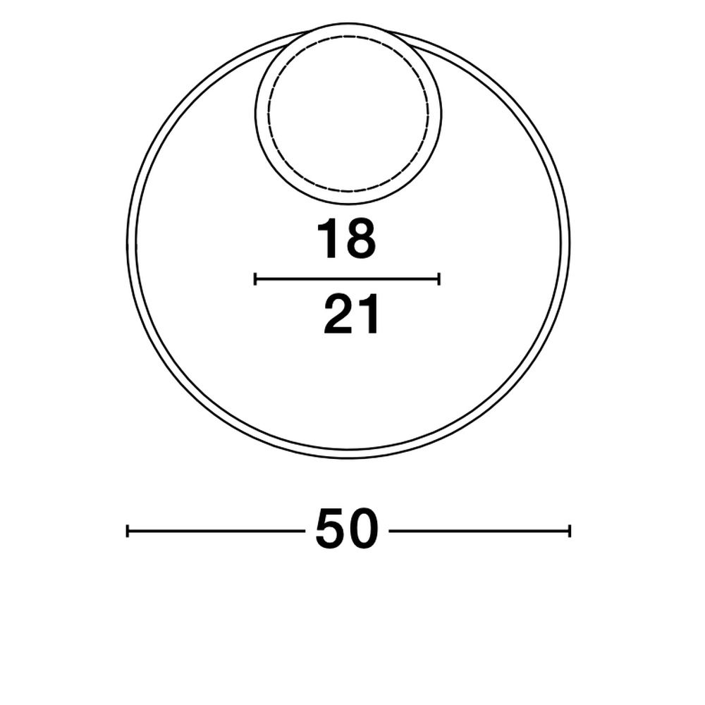 Plafonnier rond Fuline noir Ø 50cm Lyora 5212017419682