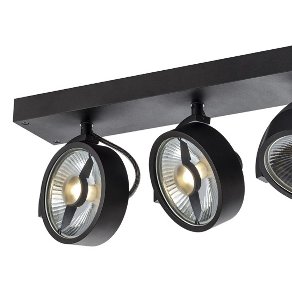 Spot de plafond Kalu 4 lumières noir SLV 4024163222419