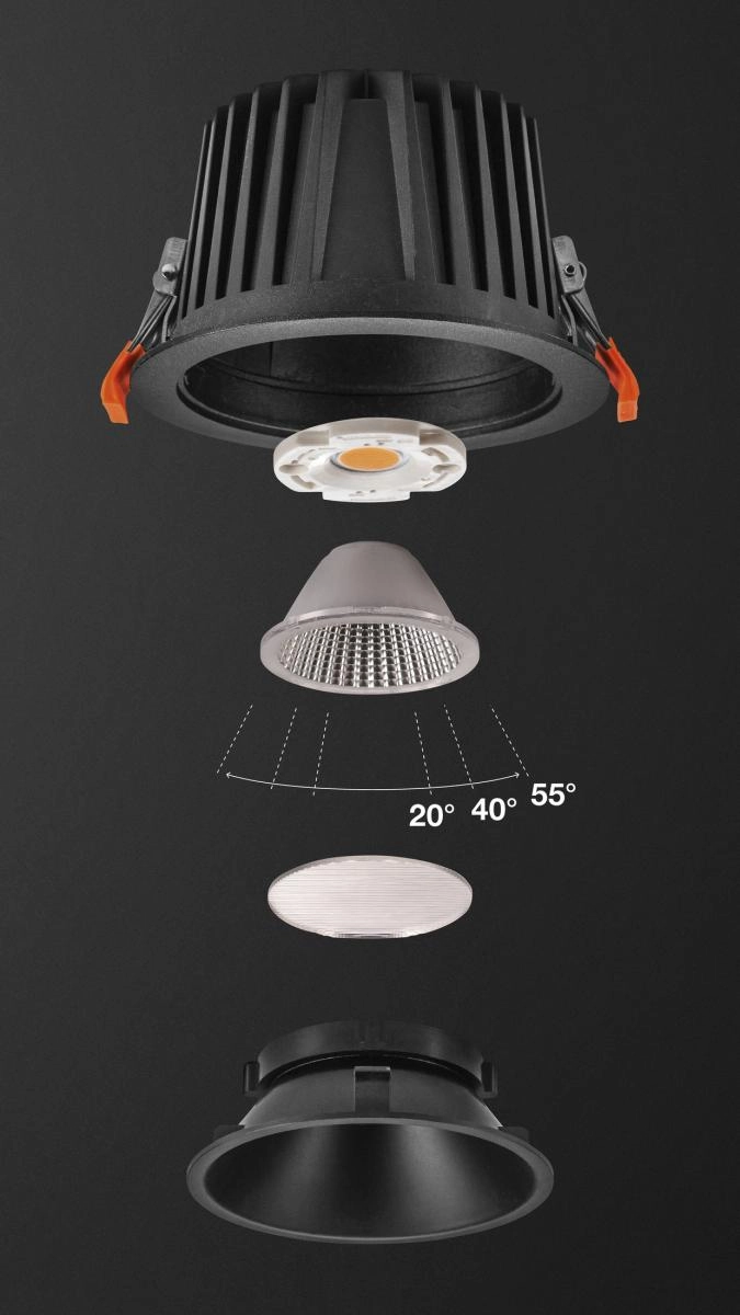 Spot encastré Numinos XL noir 3000K - 40 deg SLV 4024163308151