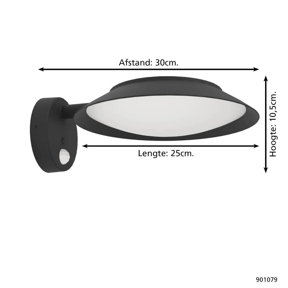 Lampe design à énergie solaire Cerrisi noir Eglo 9008606298068