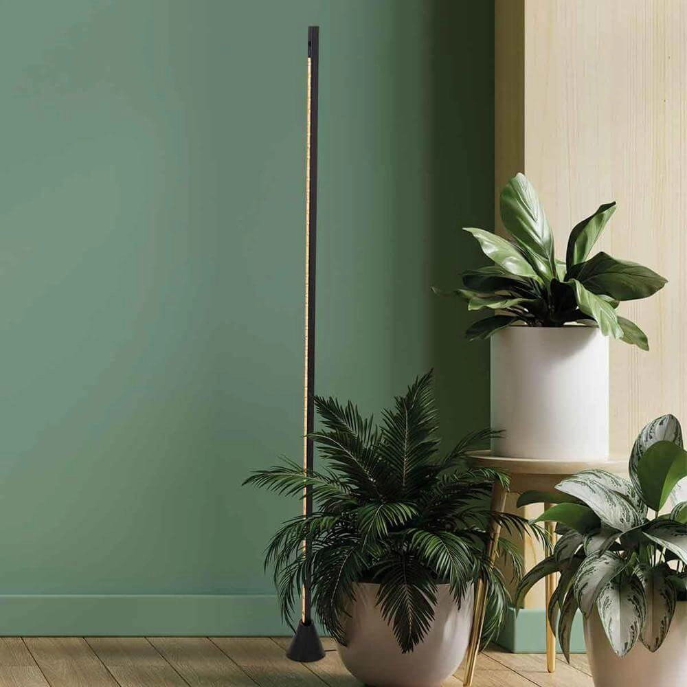 Lampadaire élégant Luzhaz noir Steinhauer 8712746176605