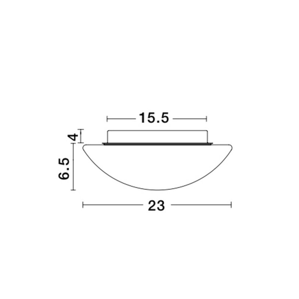 Plafonnier Brest Ø 23cm blanc Lyora 5212017411747