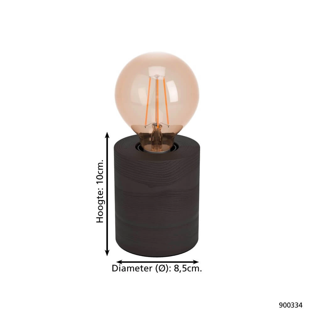 Lampe de table en bois Turialdo 1 Eglo 9008606235636